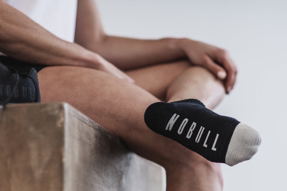 Nobull Low Men's Socks Black | Australia (IV1284)